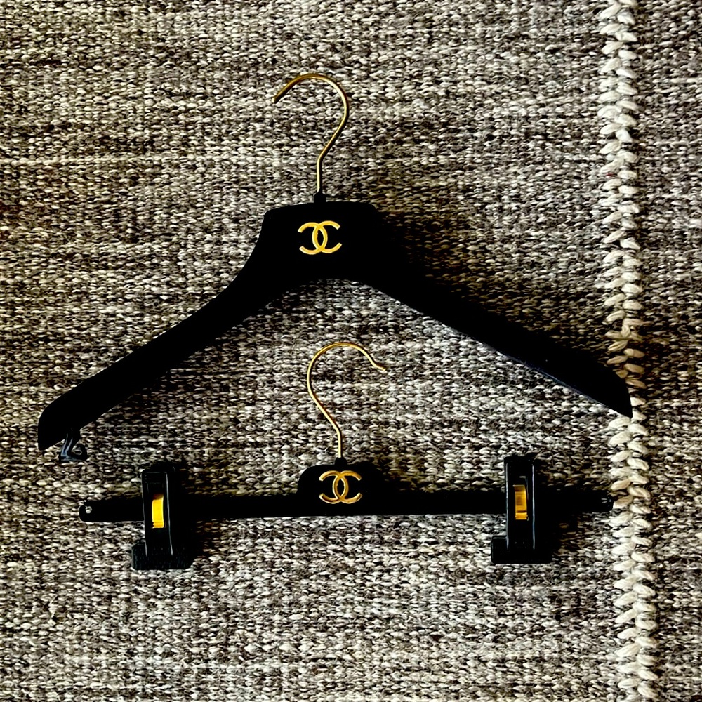 CHANEL Boutique velvet hangers, jacket & pant hangers